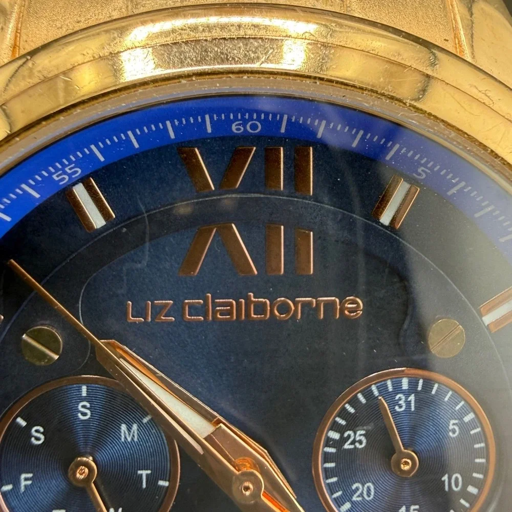 Vintage Men's Liz Claiborne Watch Gold Tone NONWORKING